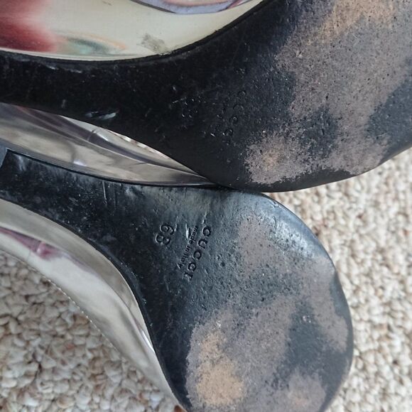 Silver Gucci horse bit classic wedges size 6B - Picture 6 of 8